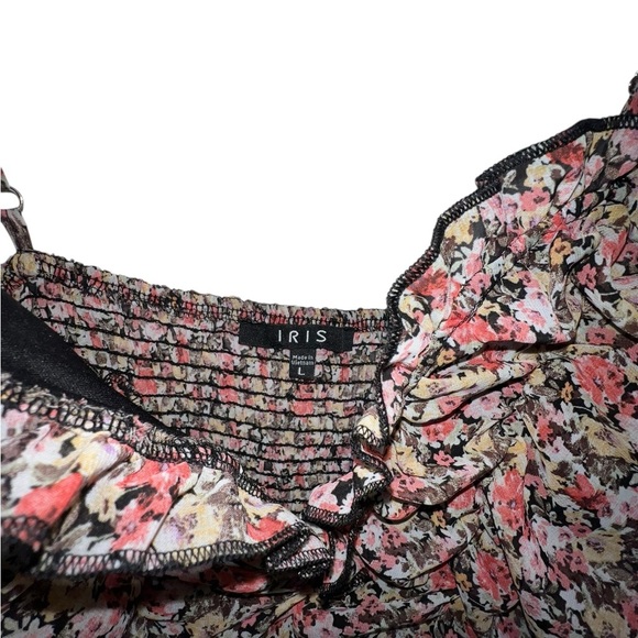 Iris Multicolor Floral Dress with Ruffles - Picture 4 of 8